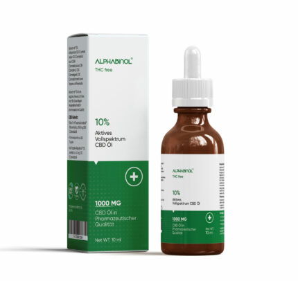 ALPHABINOL® 10% 1000 mg THC-frei Premium Vollspektrum Öl 10 ml