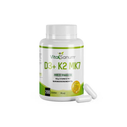 VitaSanum - Vitamin D3 + K2 MK7 200 Tabletten - Apothekenherstellung